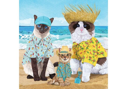 PPD Servietten Cats' Beach Party 33x33 cm