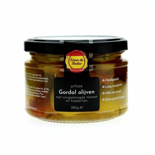 Olives Gordal aux tomates séchées et câpres 280 g 