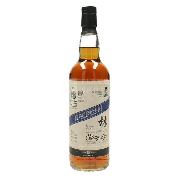 BenRiach 19yo 1999/2018 (Eiling Lim - independent bottling) 70 cl*
