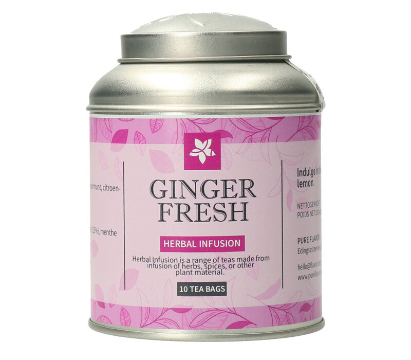 Ginger Fresh theebuiltjes in blik - 10 builtjes (20 g)