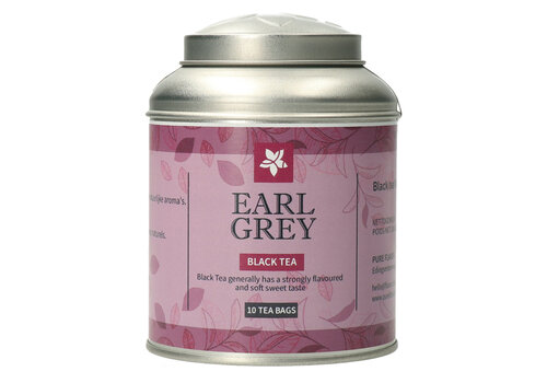 Pure Flavor Earl Grey theebuiltjes in blik - 10 builtjes (20 g)