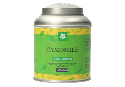 Pure Flavor Camomile theebuiltjes in blik - 10 builtjes (20 g)