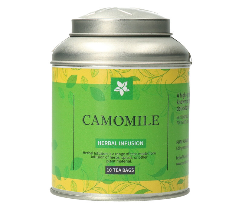 Camomile theebuiltjes in blik - 10 builtjes (20 g)