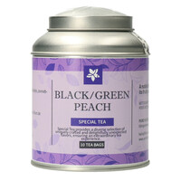 Black/Green Peach Teebeutel in Dose – 10 Stück