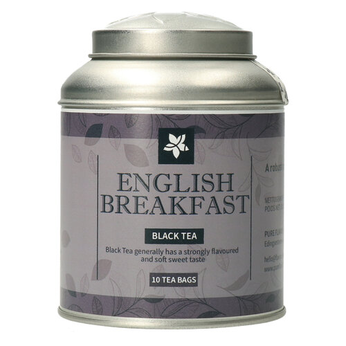 English Breakfast theebuiltjes in blik - 10 stuks 