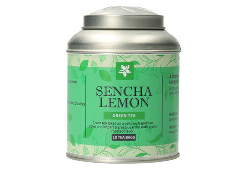 Pure Flavor Sencha Lemon theebuiltjes in blik - 10 builtjes (20 g)