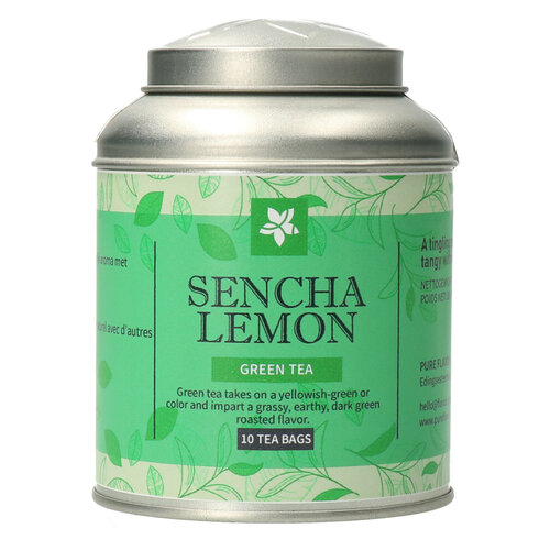 Sencha Lemon theebuiltjes in blik - 10 builtjes (20 g) 