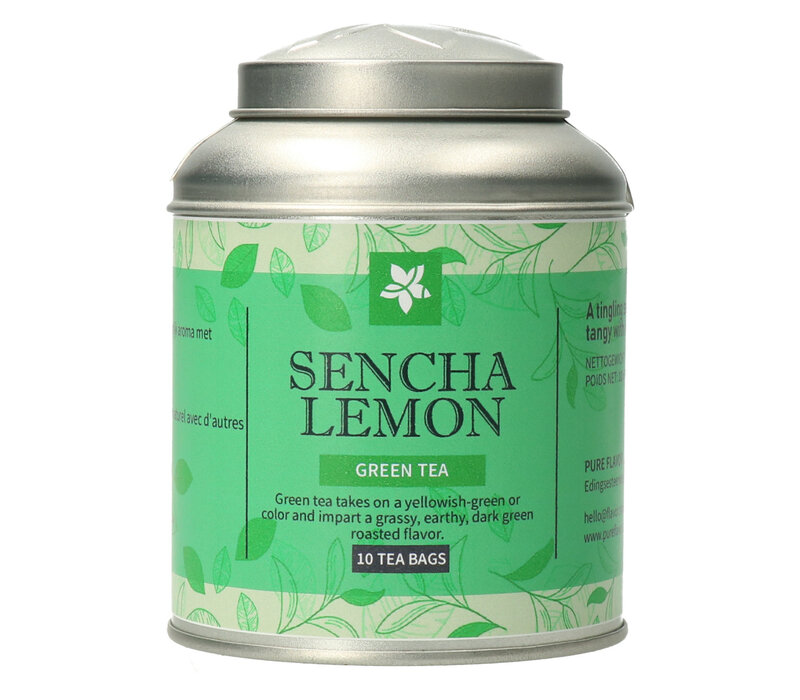 Sencha Lemon tea bags in tin - 10 pieces