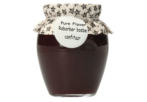 Pure Flavor Confiture de rhubarbe et de myrtilles 375 g
