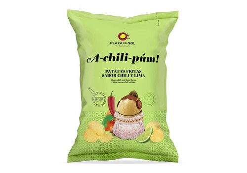 Plaza del Sol Chips A Chili Pum (Citron Vert Chili) 115 g