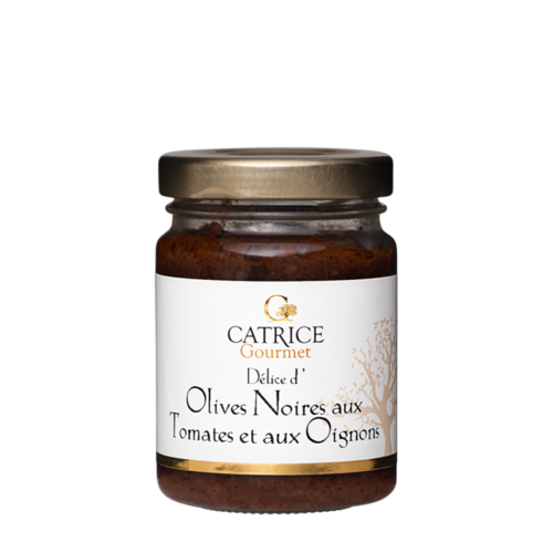 Tapenade van Zwarte olijven, tomaat & ui 80 g 