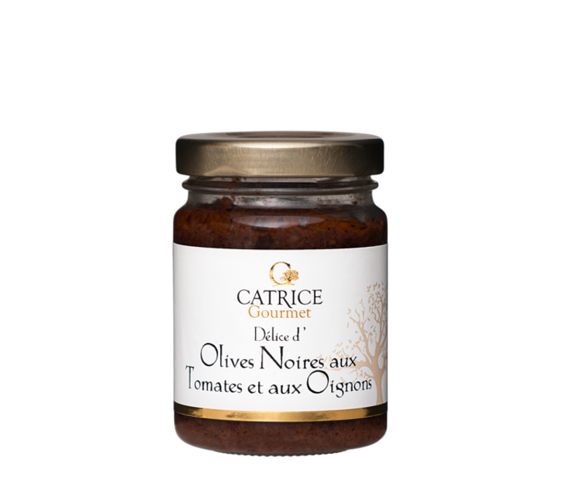 Tapenade van Zwarte olijven, tomaat & ui 80 g