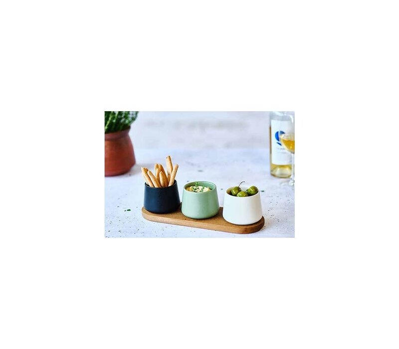 Set apéro Bouchées avec planche de service 4 pcs