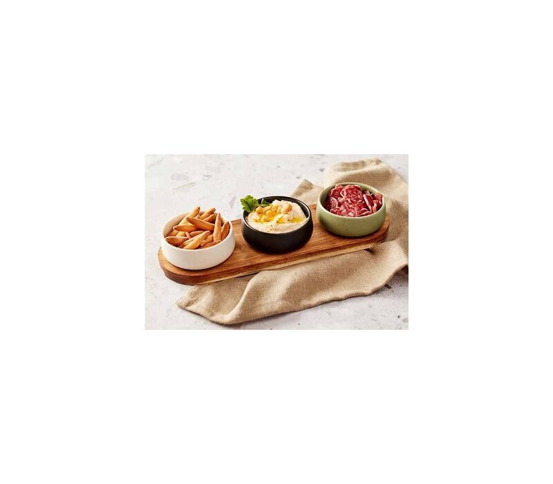 Set apéro Bites avec planche de service (petite) 4 pcs