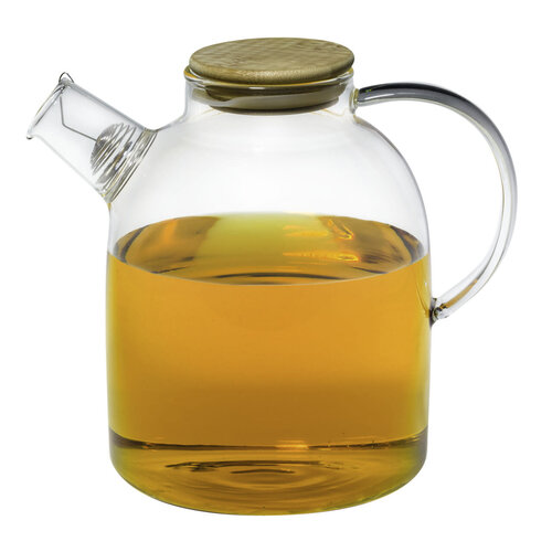 Théière en verre avec passoire et couvercle - 1,6 L 