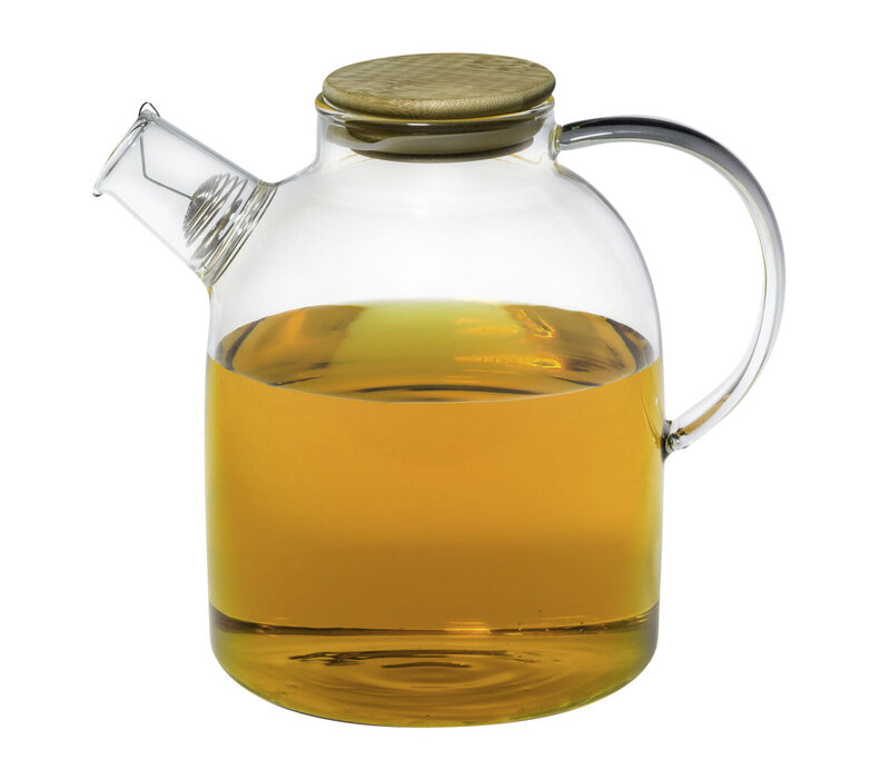 Théière en verre avec passoire et couvercle - 1,6 L