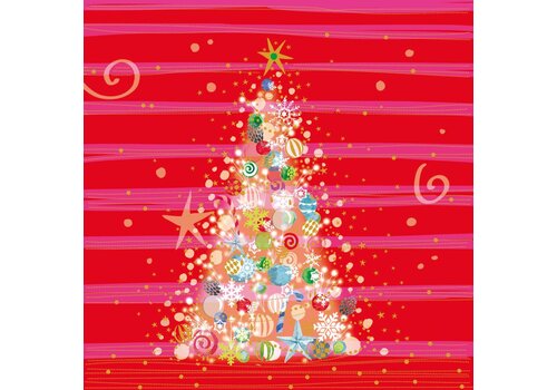 PPD Napkins Christmas Red & Pink 33x33 cm