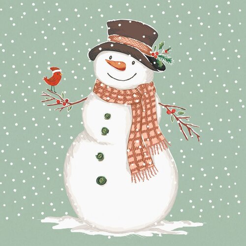 Servietten Mr. Snowman 33x33 cm 