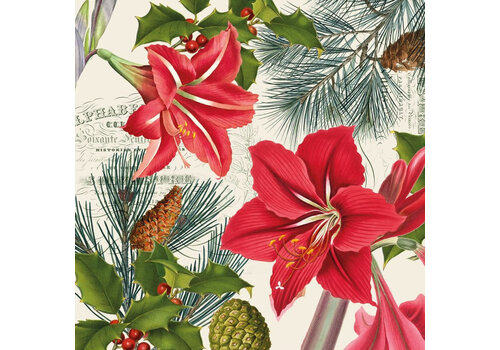 PPD Servietten Amaryllis sur beige 25x25 cm