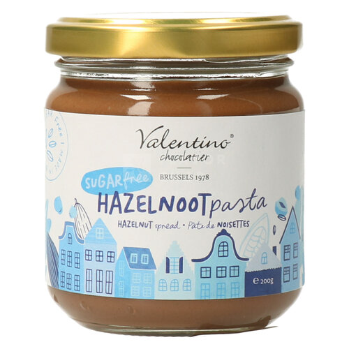 Pâte à tartiner aux noisettes Sans sucre 200 g Valentino 