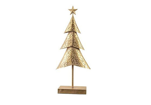 Cosy & Trendy Kerstboom op voet goud 26 x 12 x 63,5 cm
