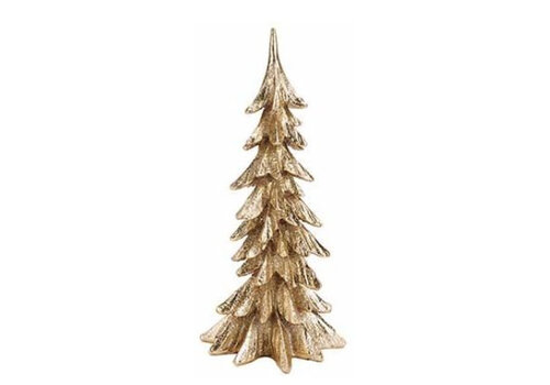 Cosy & Trendy Kerstboom goud 17 x 17 x 36 cm keramiek