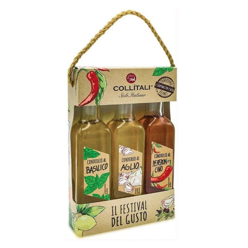 Coffret de 3 bouteilles d'huile d'olive - 3 x 100 ml 