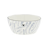 Bastion Collection Bowl Iris Blue leaves 6.8 x 9.5 x 3 cm