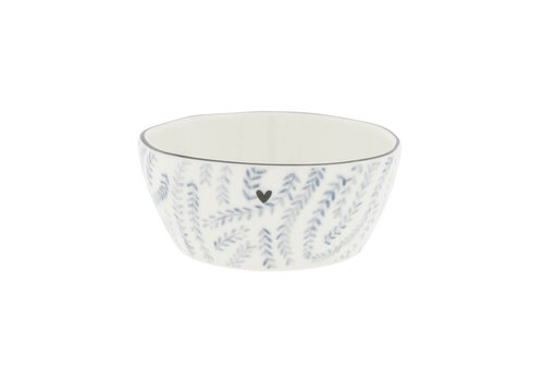 Bastion Collection Bowl Iris Blue leaves 6.8 x 9.5 x 3 cm
