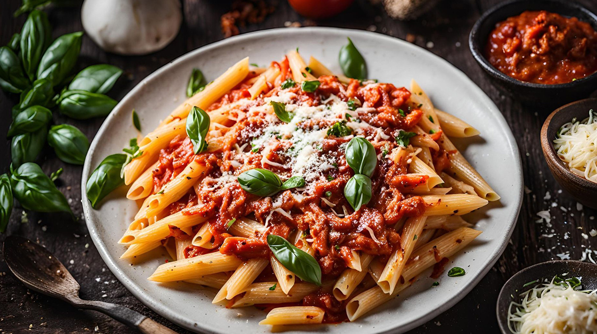 Pasta à l'Arrabiata in 1,2,3 