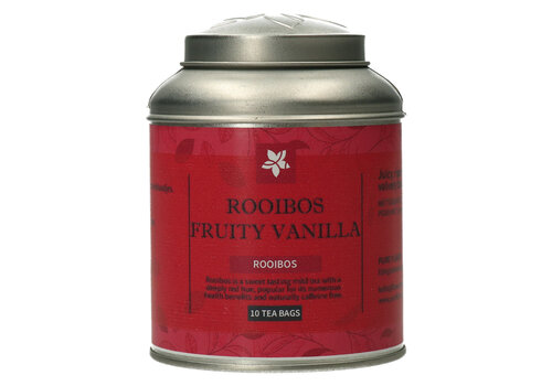 Pure Flavor Rooibos Fruity Vanilla tea bags in tin - 10 pieces