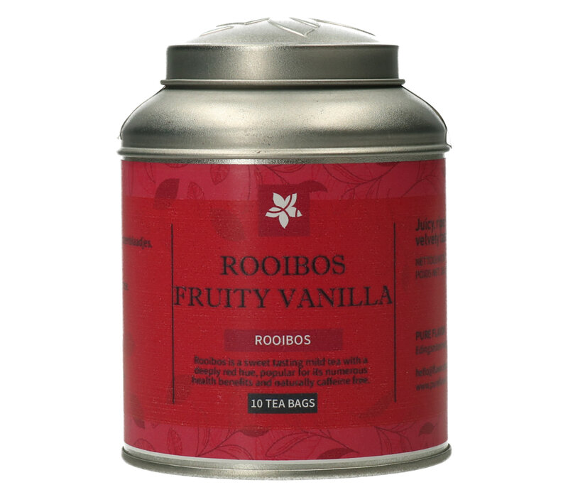 Rooibos Fruity Vanilla tea bags in tin - 10 pieces