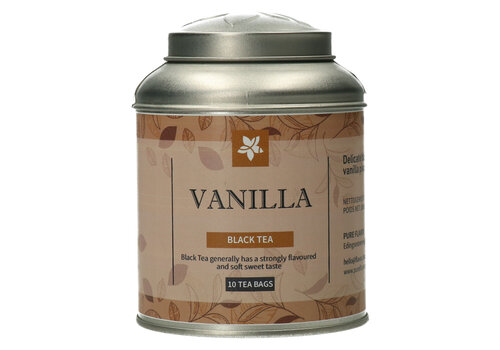 Pure Flavor Vanilla theebuiltjes in blik - 10 builtjes (20 g)