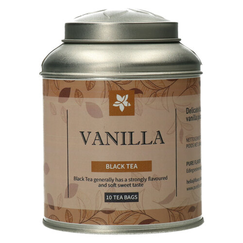 Vanilla tea bags in tin - 10 pieces 
