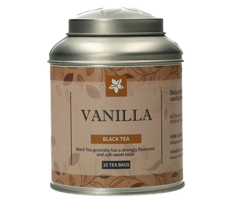 Vanilla theebuiltjes in blik - 10 builtjes (20 g)