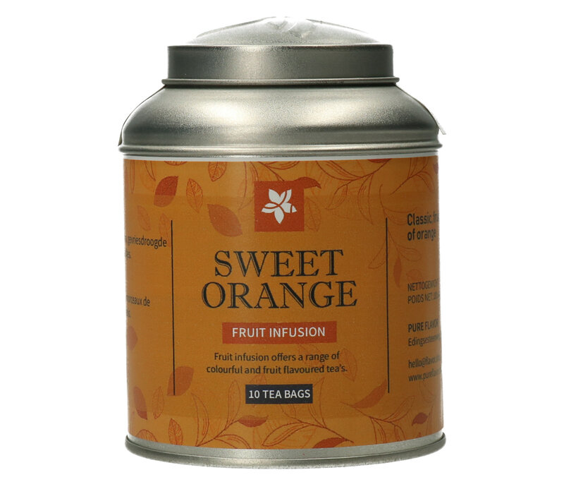 Sweet Orange theebuiltjes in blik - 10 stuks