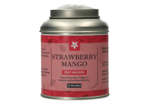 Pure Flavor Strawberry-Mango Tea Bags in Tin - 10 Pieces