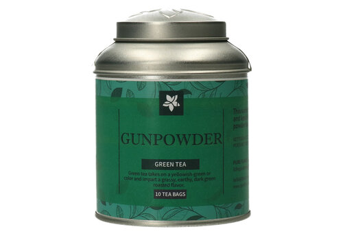 Pure Flavor Gunpowder-Teebeutel in der Dose – 10 Stück
