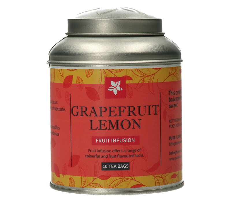 Grapefruit-Lemon theebuiltjes in blik - 10 stuks*