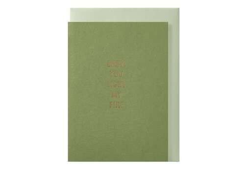 Papette Baby, you light my fire  carte de vœux