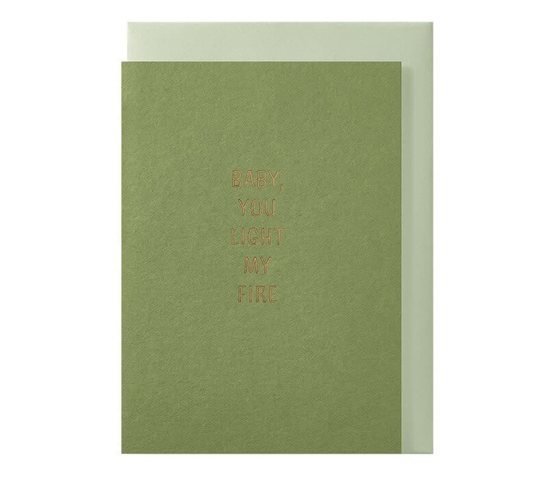 Baby, you light my fire  carte de vœux