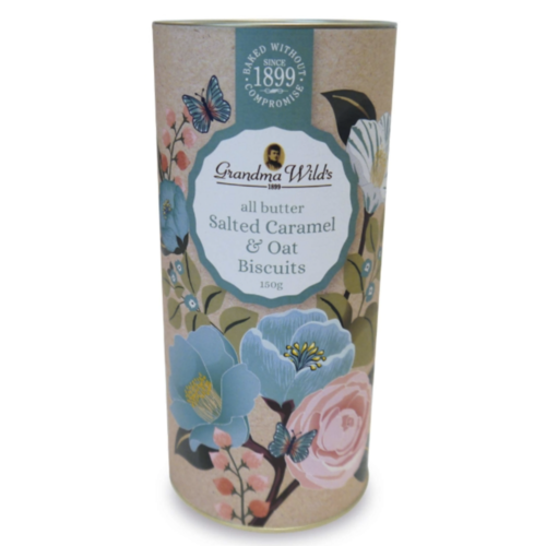 Floral Tube - Salted caramel & oat biscuits 150 g 