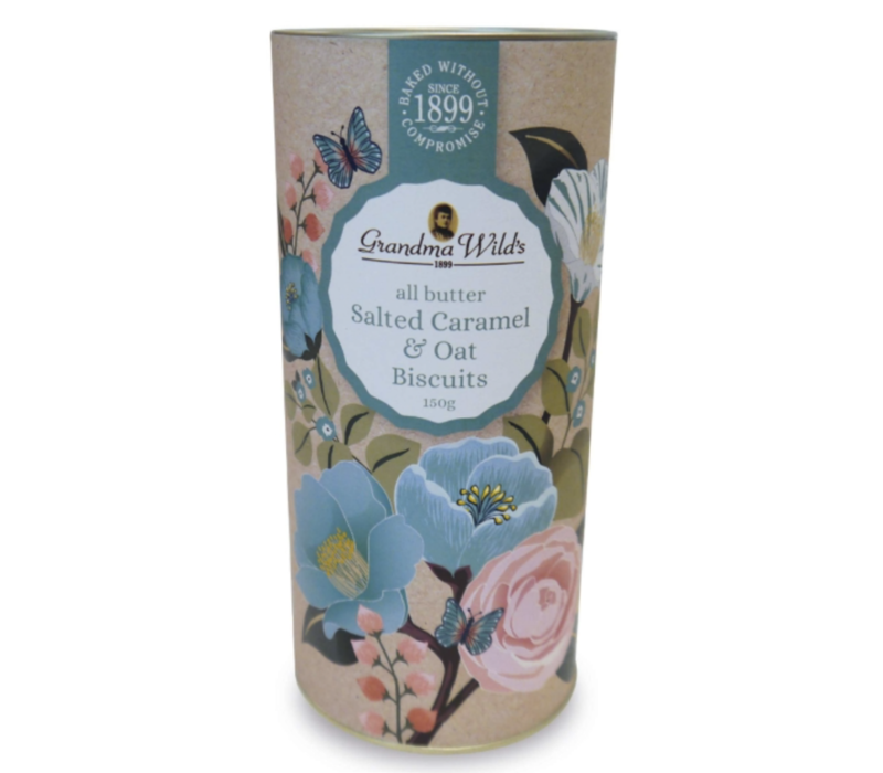 Floral Tube - Salted caramel & oat biscuits 150 g