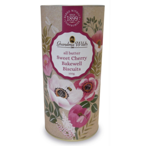 Floral Tube - Sweet cherry bakewell biscuits 150 g 