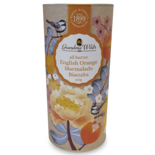 Floral Tube - English marmalade biscuits 150 g 