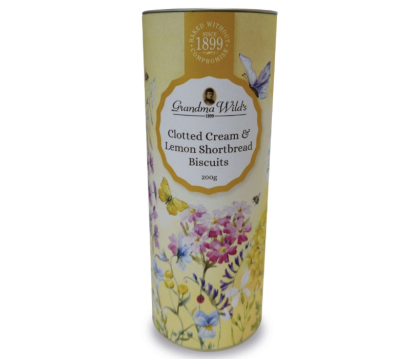Wildflower Tube - Cream & Lemon shortbread biscuits 200 g