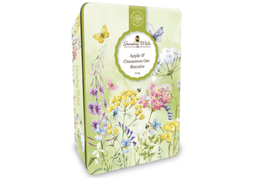 Grandma Wild's Wildflower Tin - Apple oat & Cinnamon biscuits 300 g