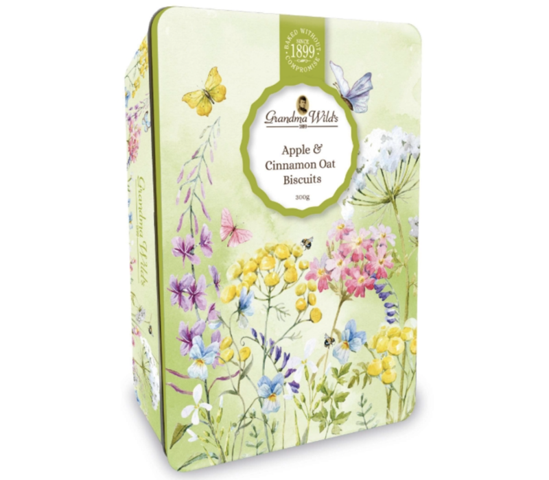 Wildflower Tin - Apple oat & Cinnamon biscuits 300 g