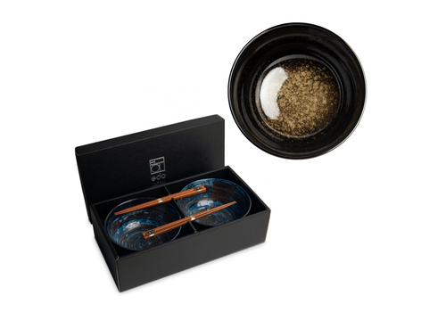 Edo Japan Iro Black Pokébowlset 2 pers.- giftbox