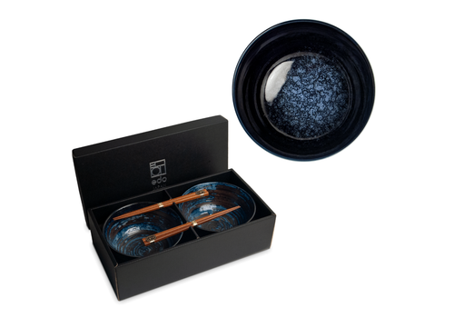 Edo Japan Iro Blue Pokébowlset 2 pers.- giftbox